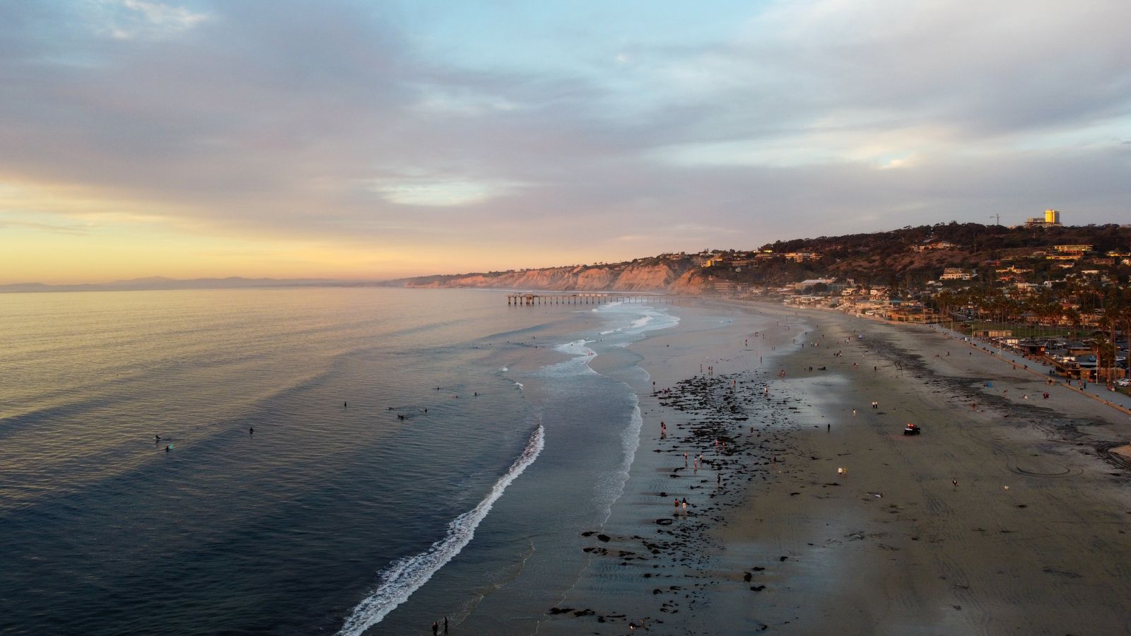 Oceanside Pier stretching over the Pacific Ocean