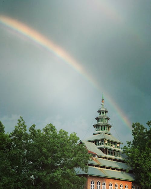 Fotos de stock gratuitas de arboles, arco iris, cielo