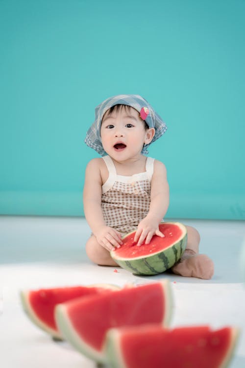 Cute Girl with Watermelon