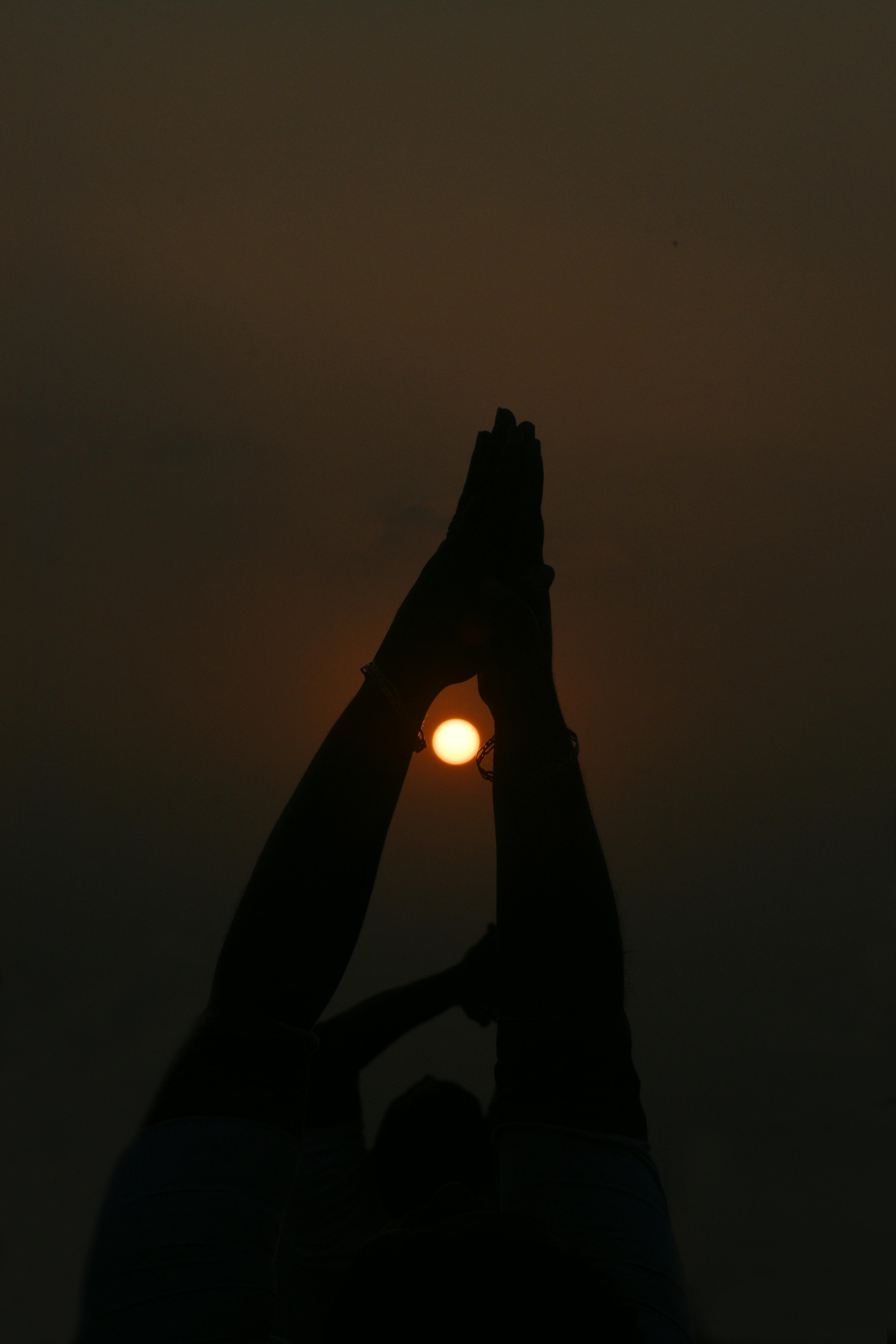 Free stock photo of morning sun, shades, yoga