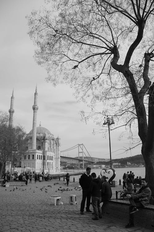 Ortakoy Mosque on Sea Coast in Istanbul