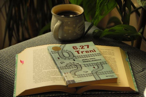 Books and Coffee on Table