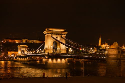 Kostenloses Stock Foto zu beleuchtet, budapest, donau