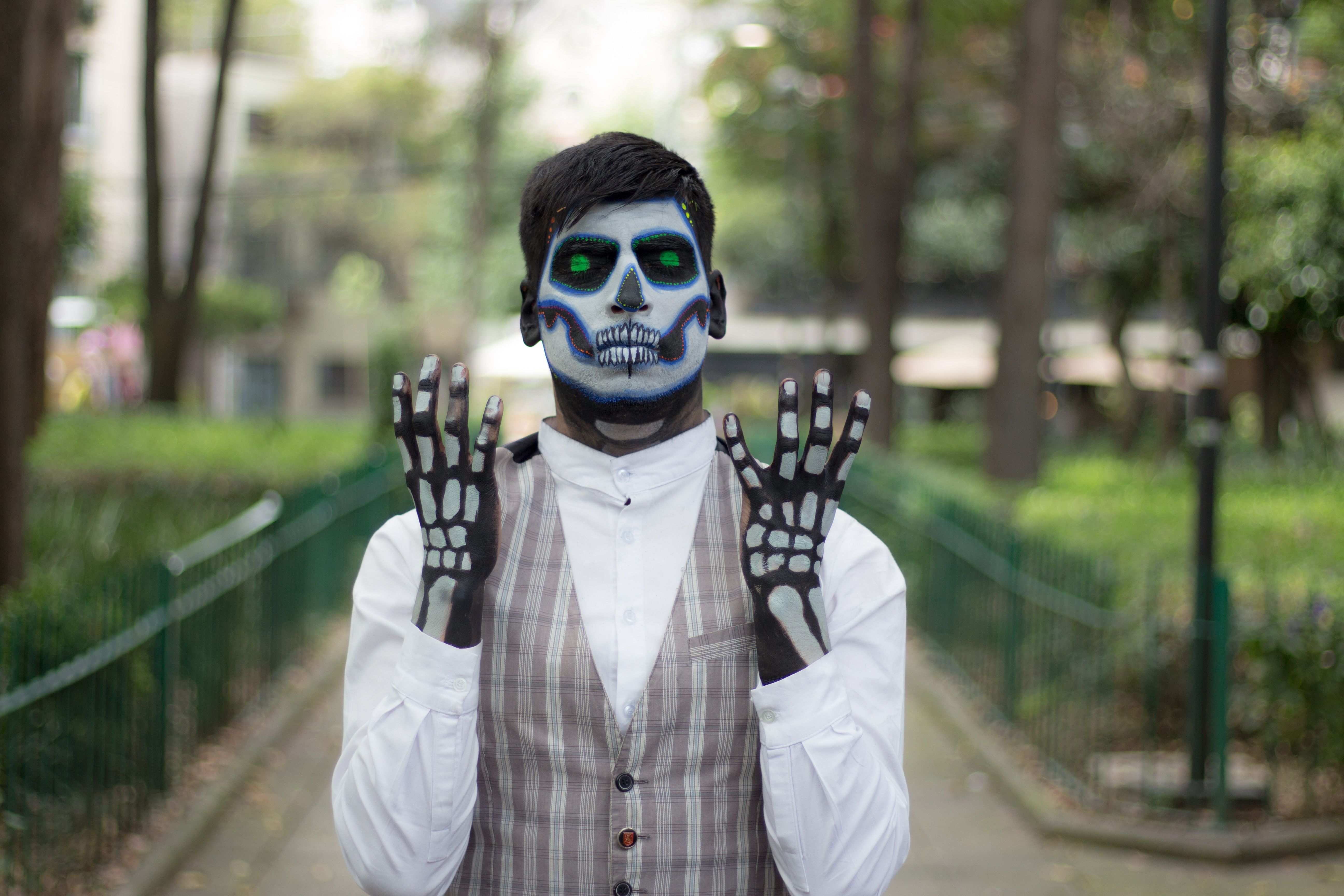 Person Posing in Costume for Dia de los Muertos · Free Stock Photo