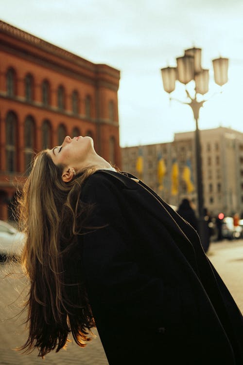 Model Posing in City