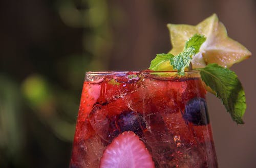 Glass of Red Cocktail