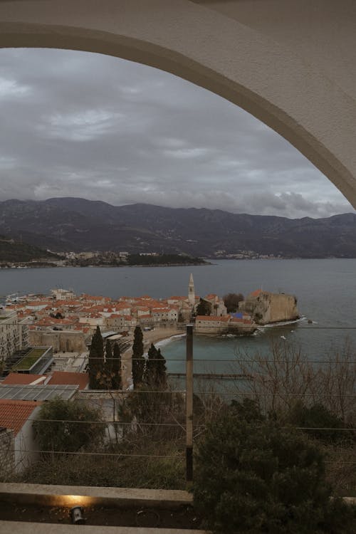 View of Budva Town from a Window 