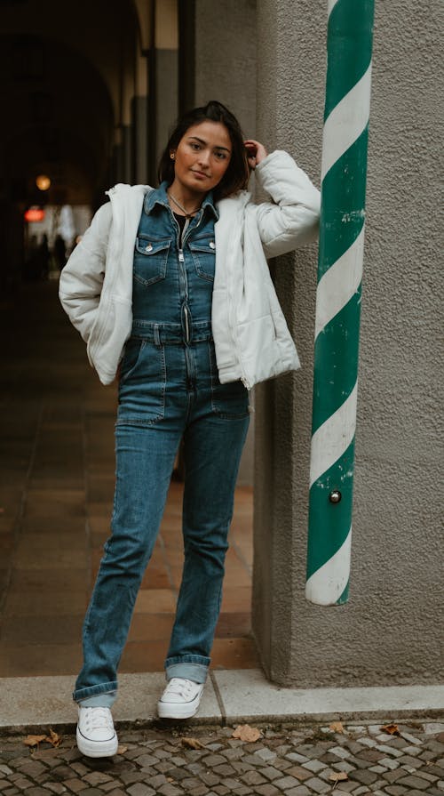 Brunette Woman on City Street 