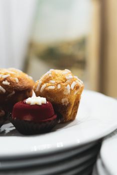 Delicious close-up of assorted sweet desserts, perfect for food photography.