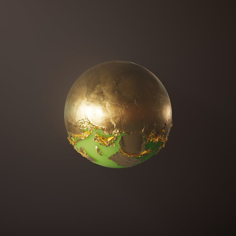 Kostnadsfri bild av boll, grå bakgrund, gyllene