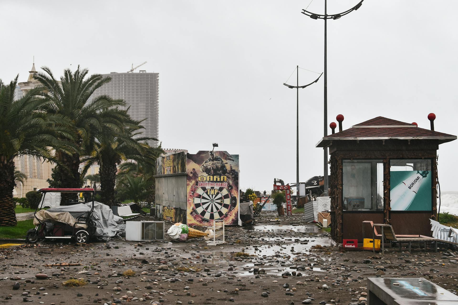 Destruction after Hurricane