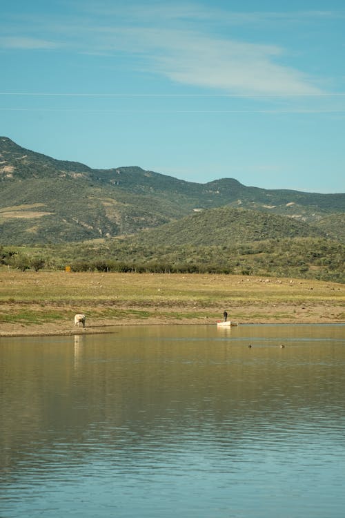 Lake and Hill behind in Countryside