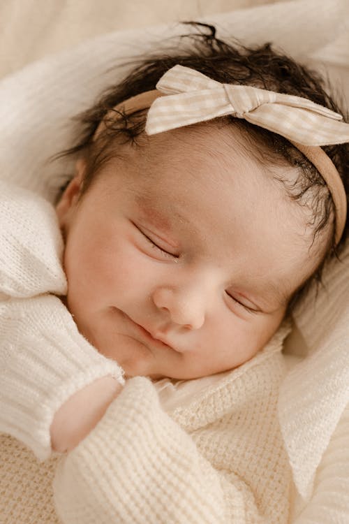 Free Sleeping Baby Girl Stock Photo