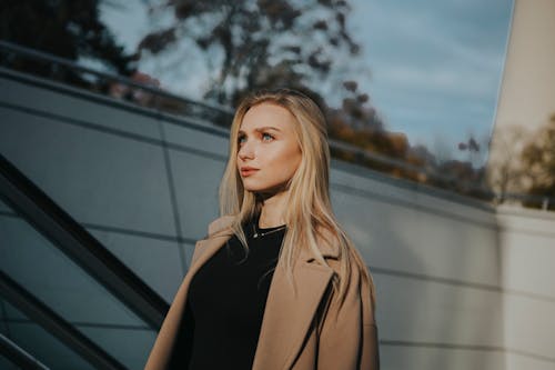 Blonde Woman in Coat