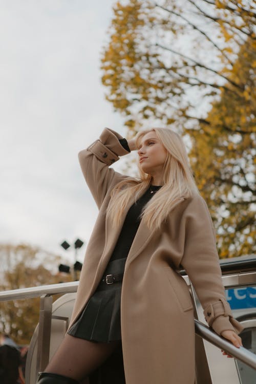 Blonde Woman in Coat