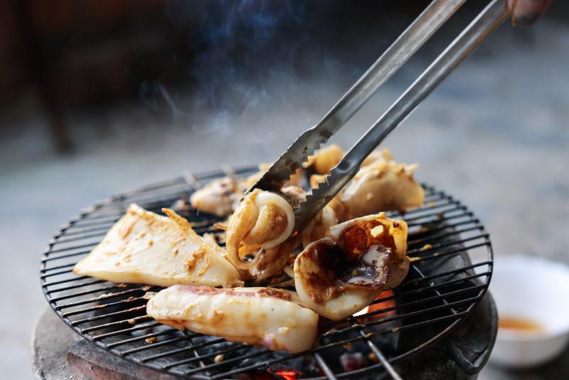 Grilled seafood