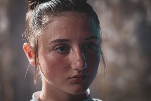 Woman with Blush on Face