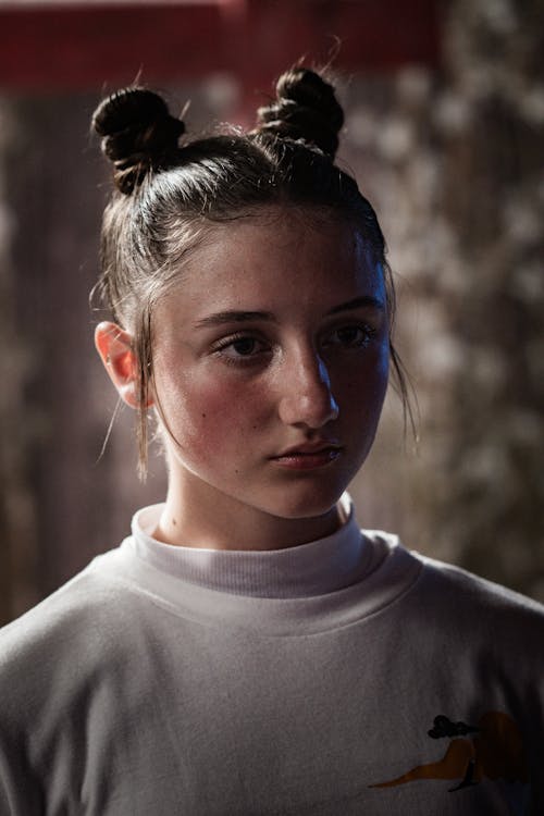 Portrait of a Girl with Buns