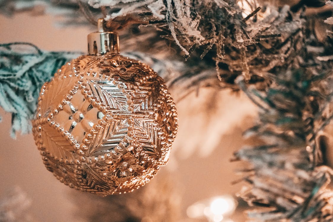 Golden Bubble on the Christmas Tree