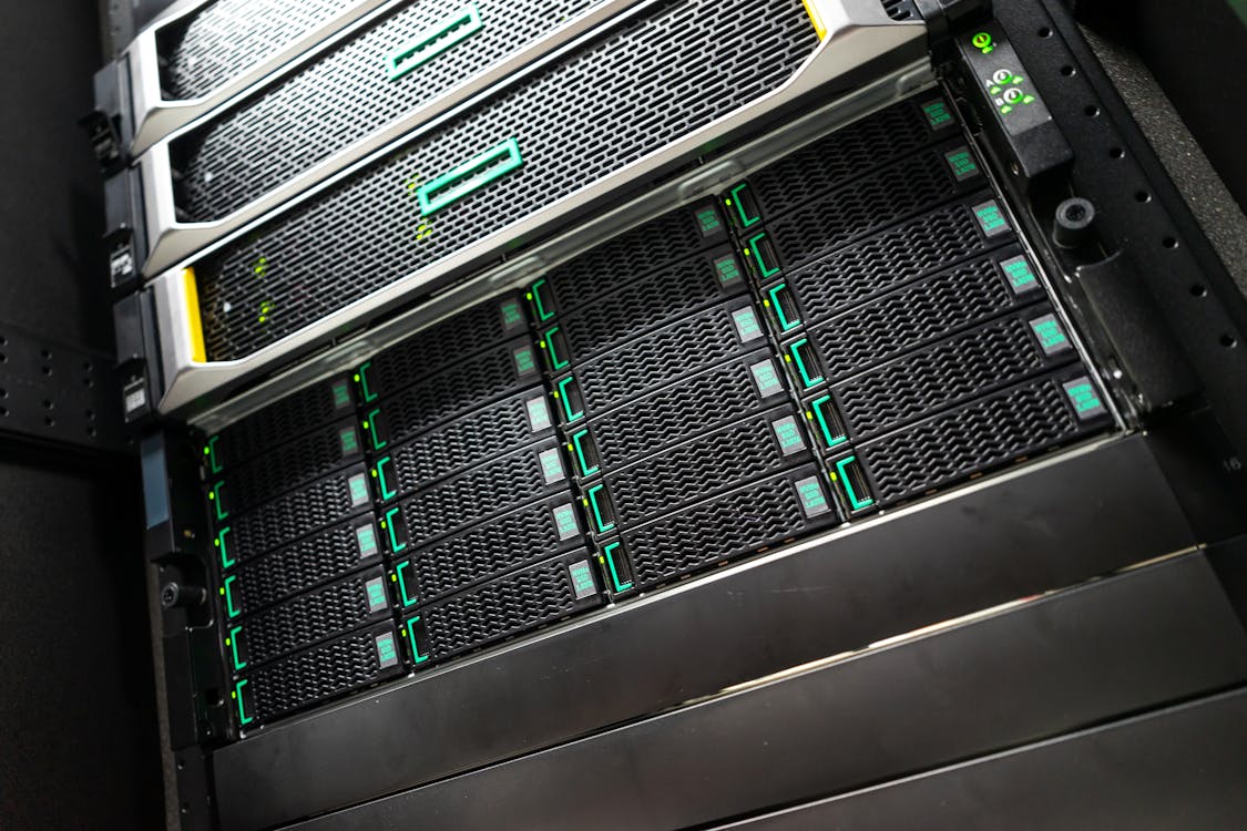 Server in data center room the power of big data