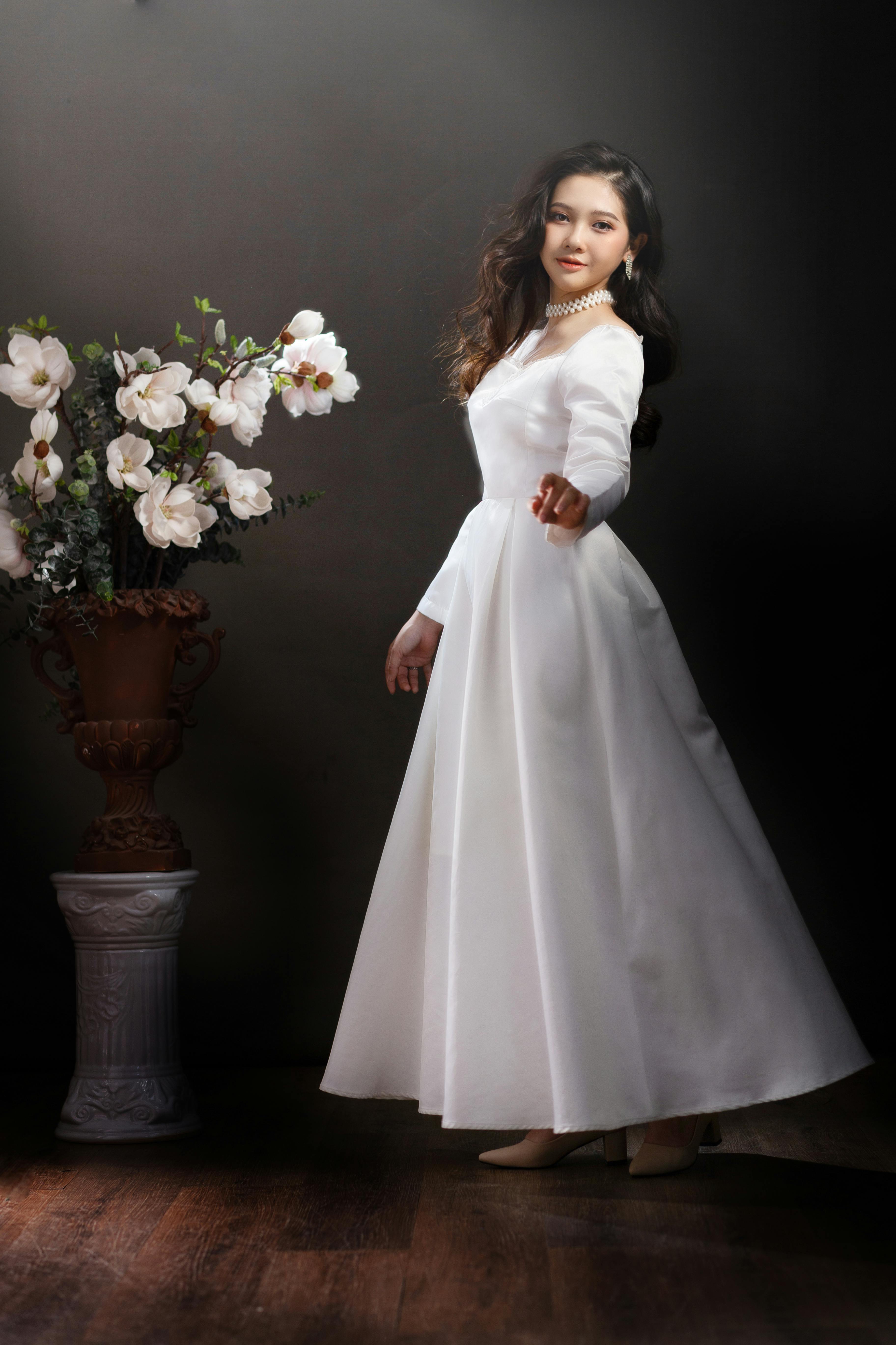 Woman in Traditional Khmer Wedding Dress · Free Stock Photo