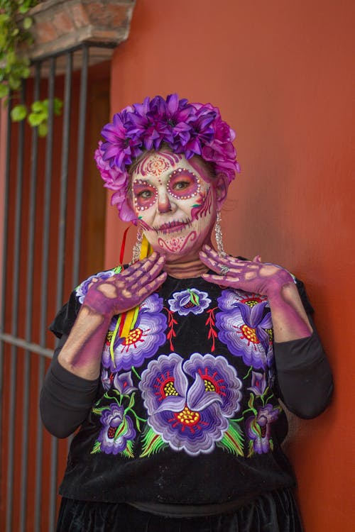 Portrait of Woman Wearing Mexican Costume