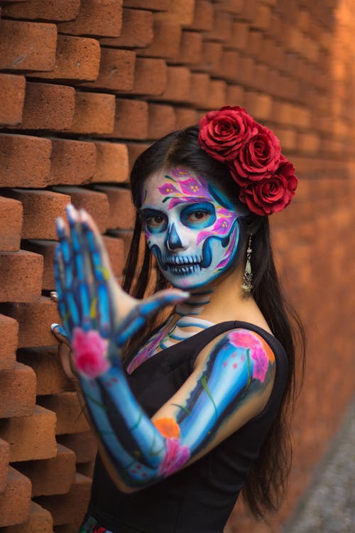 Photo of a Woman Dressed as a Catrina