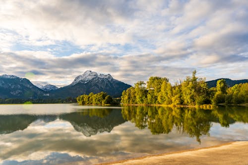 Lake by Mountains in Bavaria, Germany