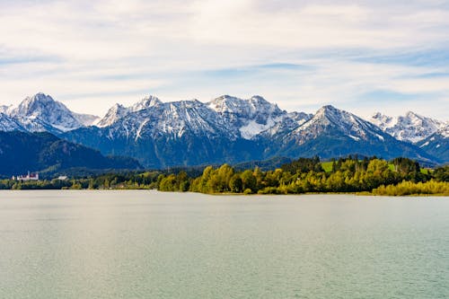 Lake by Rocky Mountains in Bavaria, Germany