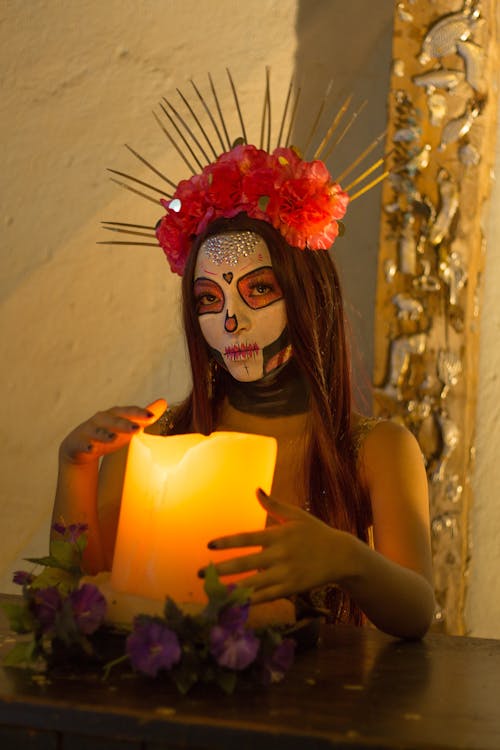 dia de los muertos, キャンドル, コスチュームの無料の写真素材