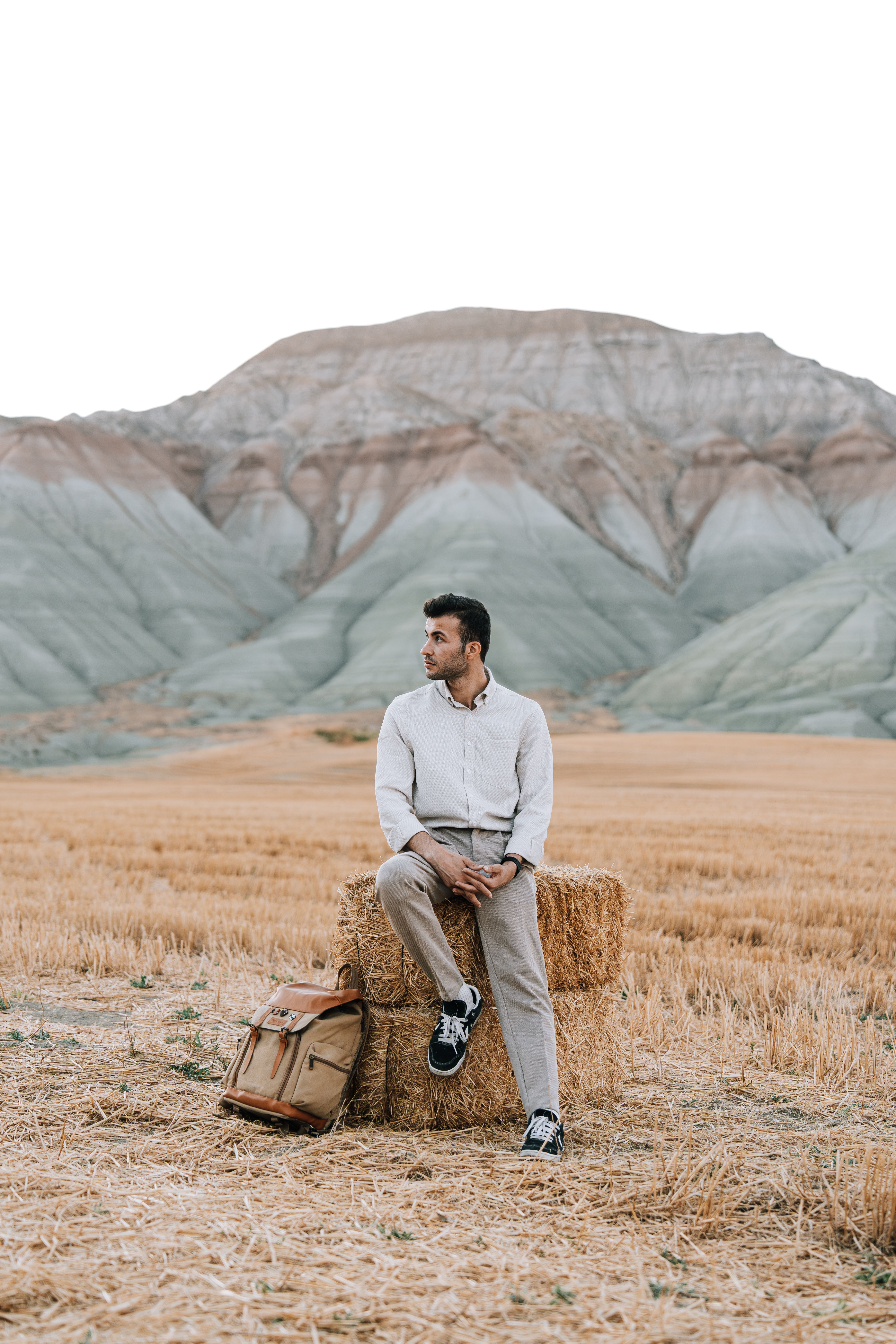 Man in Shirt on Rural Field · Free Stock Photo