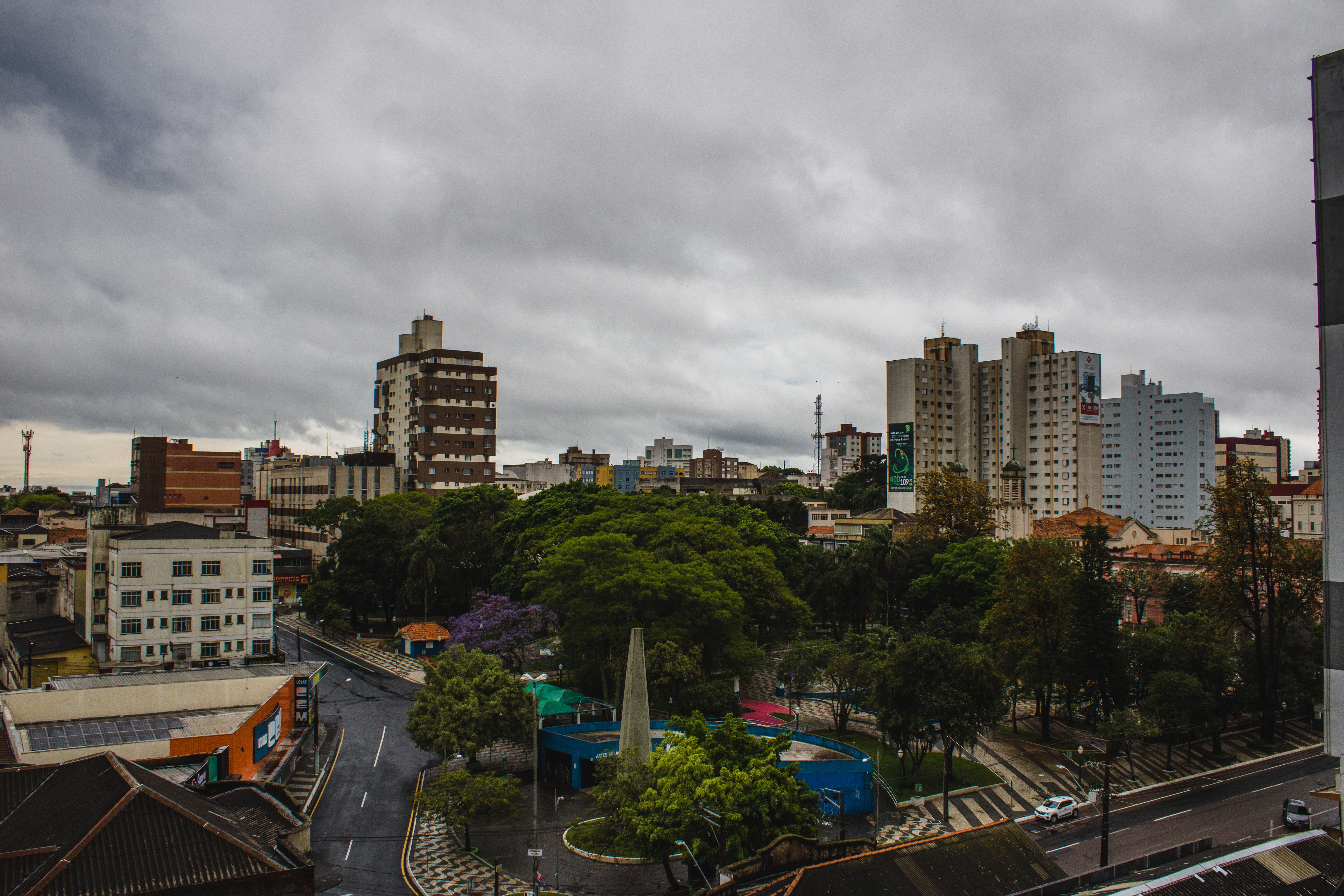 Westlands Nairobi street with mid-rise towers, shops and evening traffic