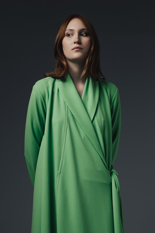 Portrait of Woman in Green Clothes