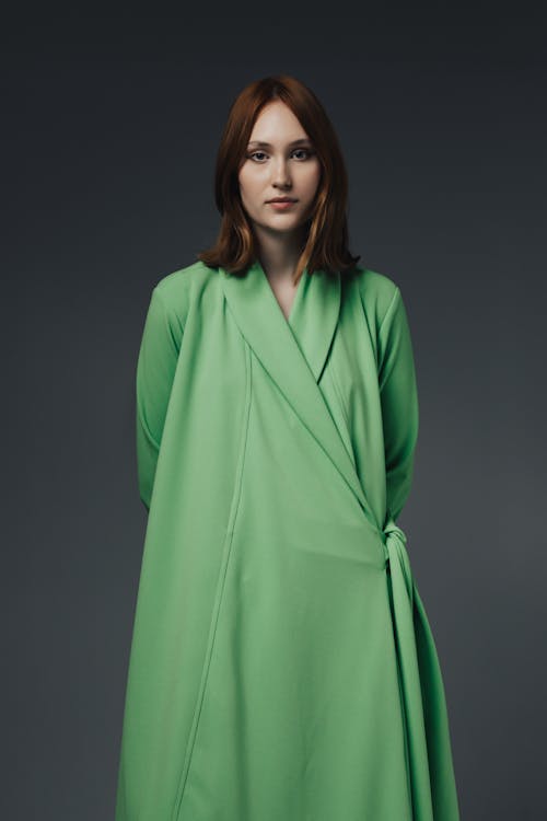 Portrait of Woman in Green Clothes