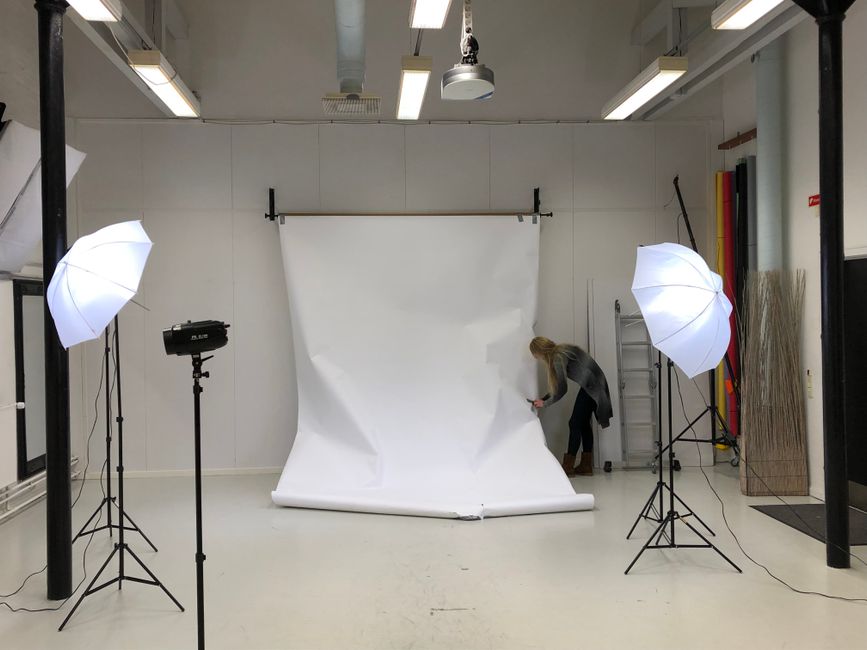 Studio lighting setup for a professional headshot session - professional headshot session Studio lighting setup for a professional headshot session - professional headshot session