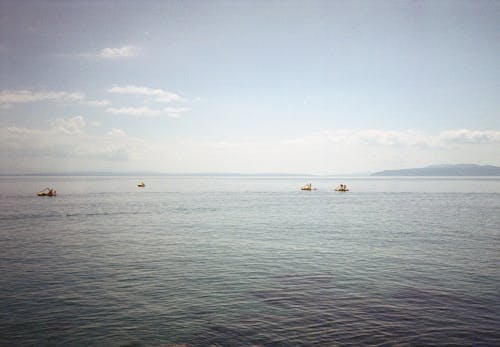 Film Photo of Boats on a Body of Water