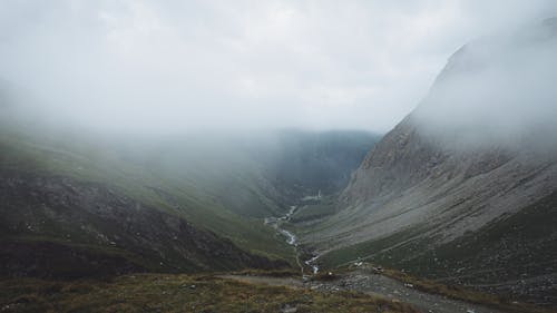 山谷, 景觀, 無人空拍機 的 免费素材图片