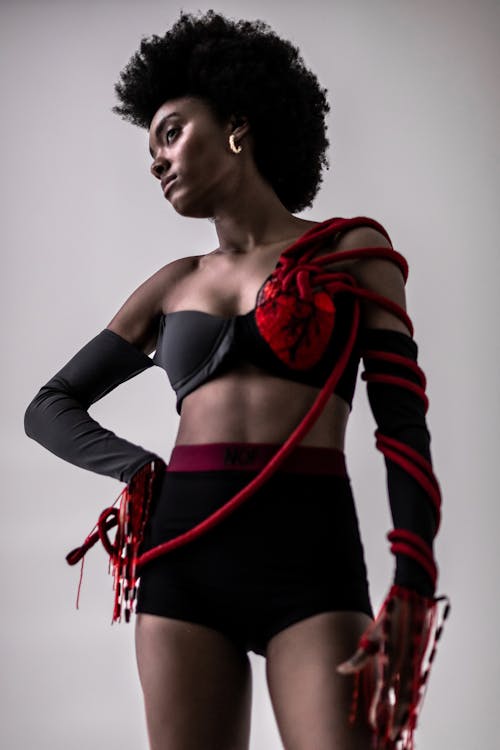 African Woman Posing in a Studio 