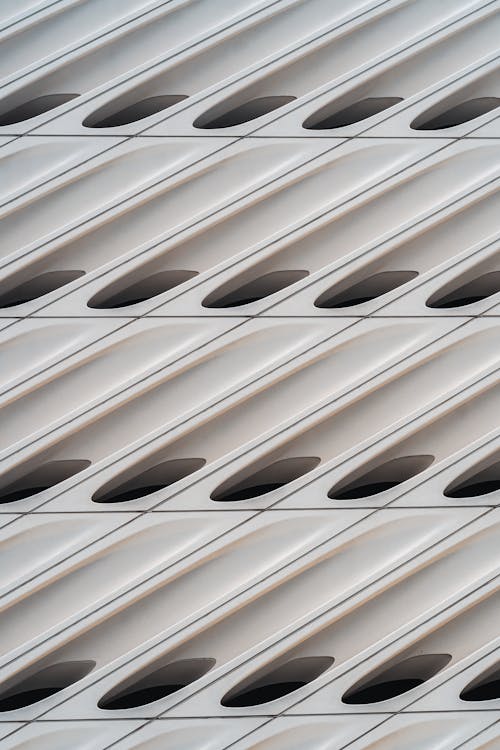 Close-up of the Facade of a Contemporary Building 