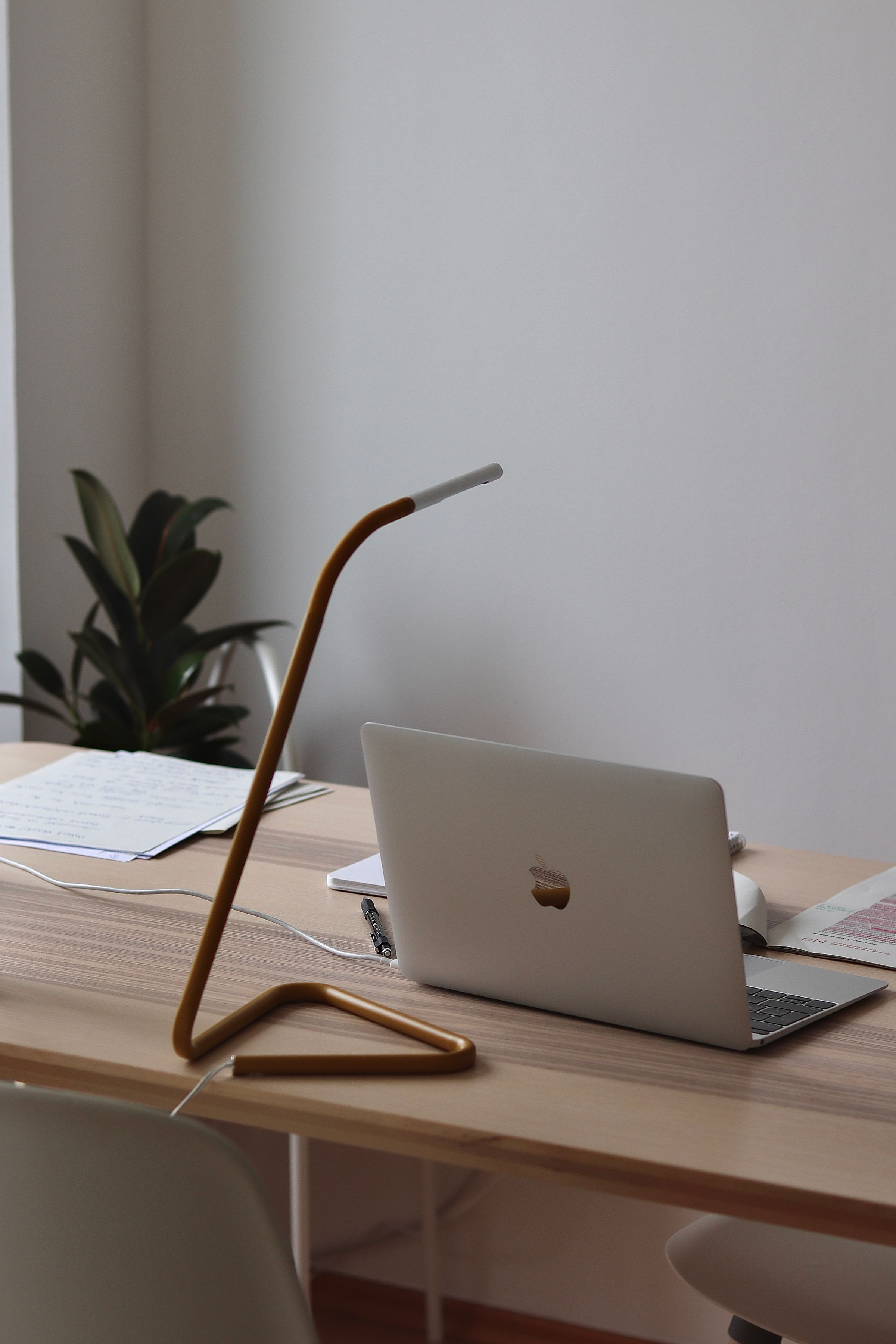 Premium office desk with a business laptop