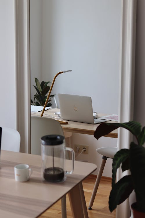 Laptop Standing on the Desk in a Modern Interior 