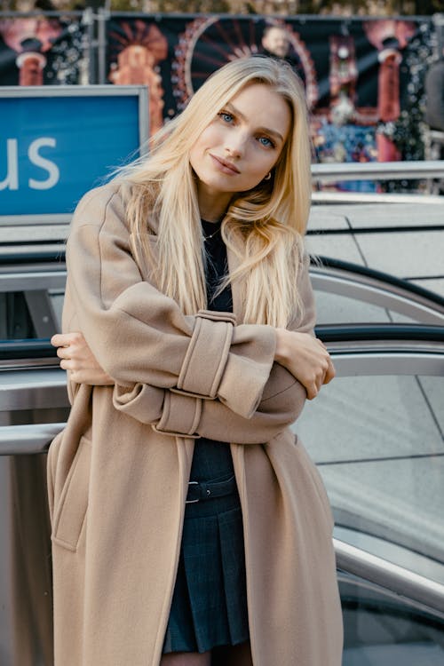 Blonde Woman Wearing Coat 