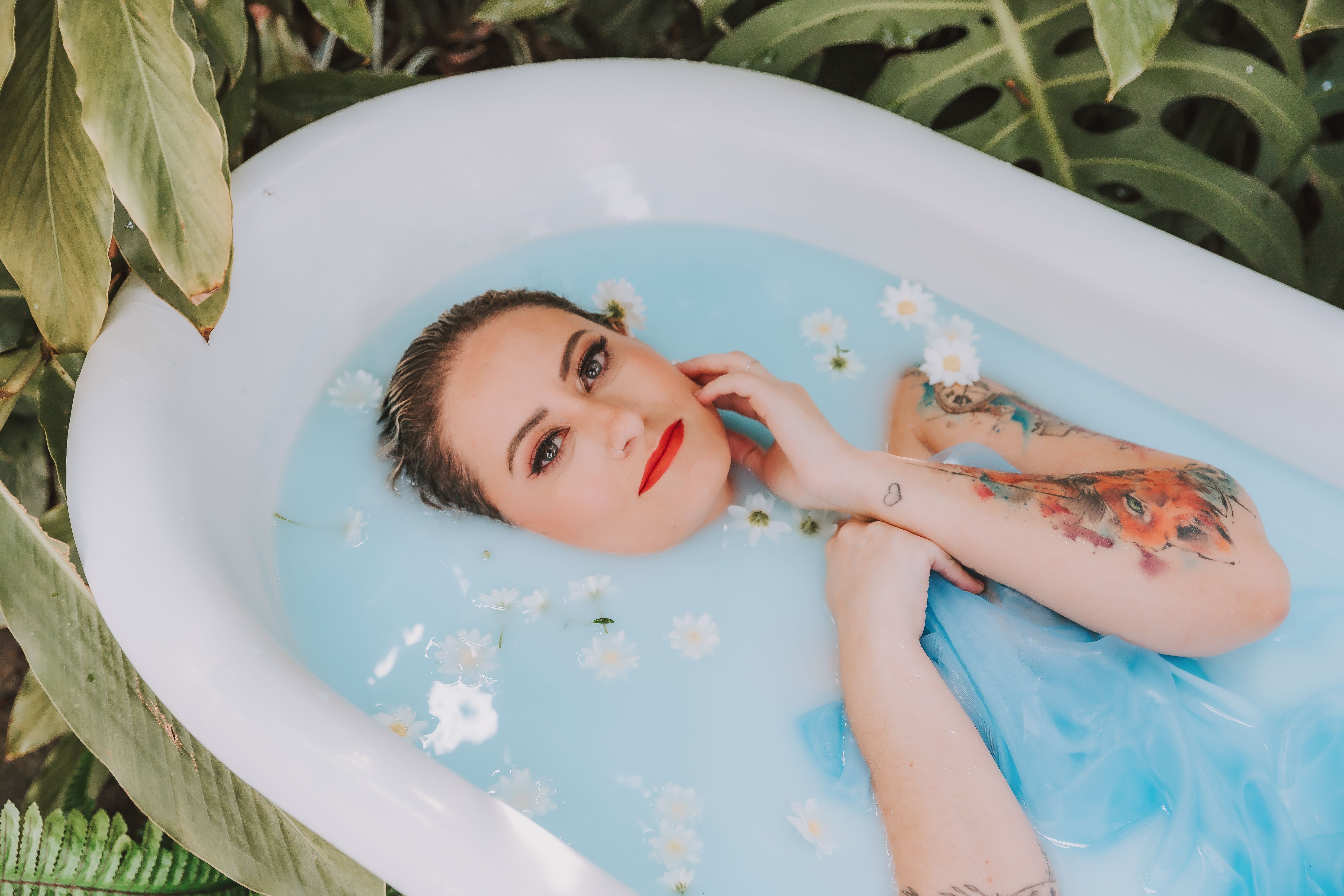 A Woman in a Bathtub · Free Stock Photo