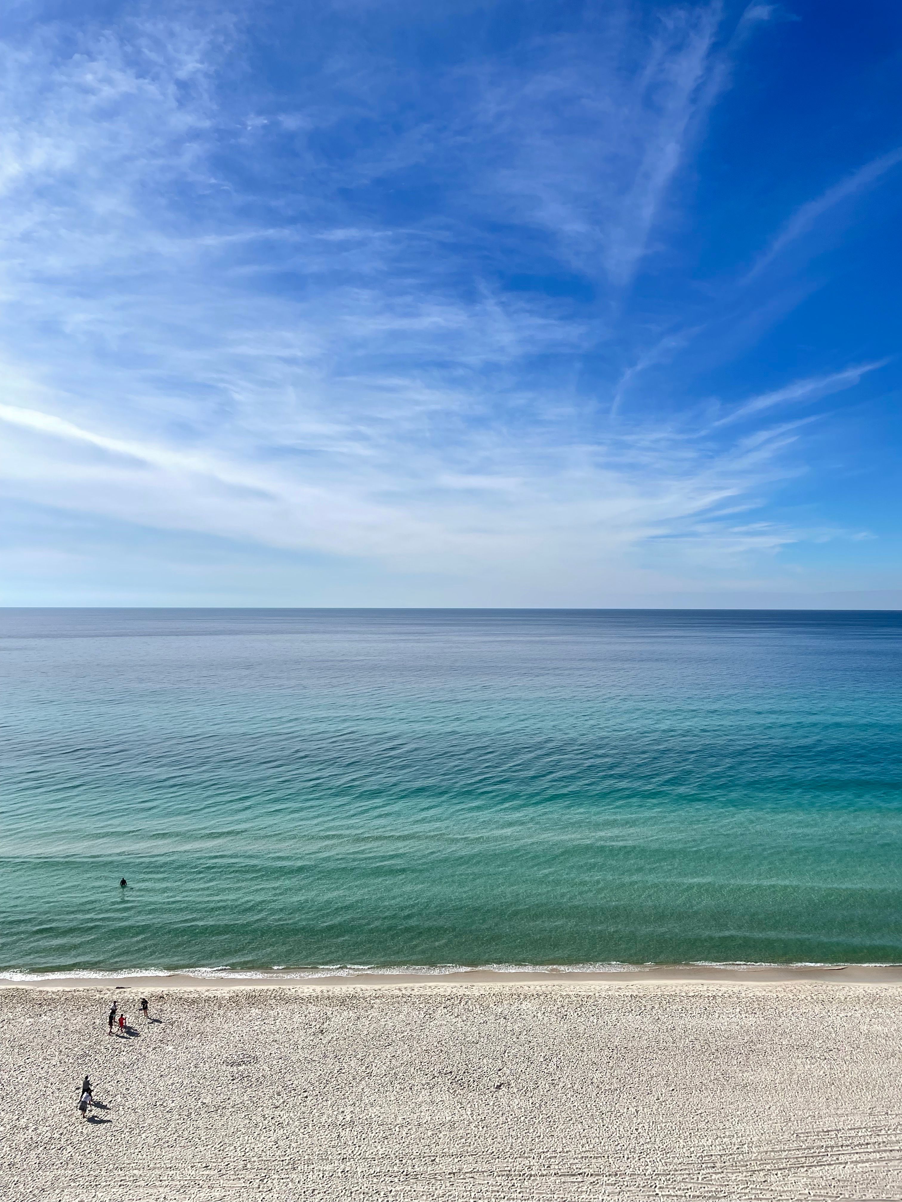 Aerial drone photo of a Florida beach and coastline