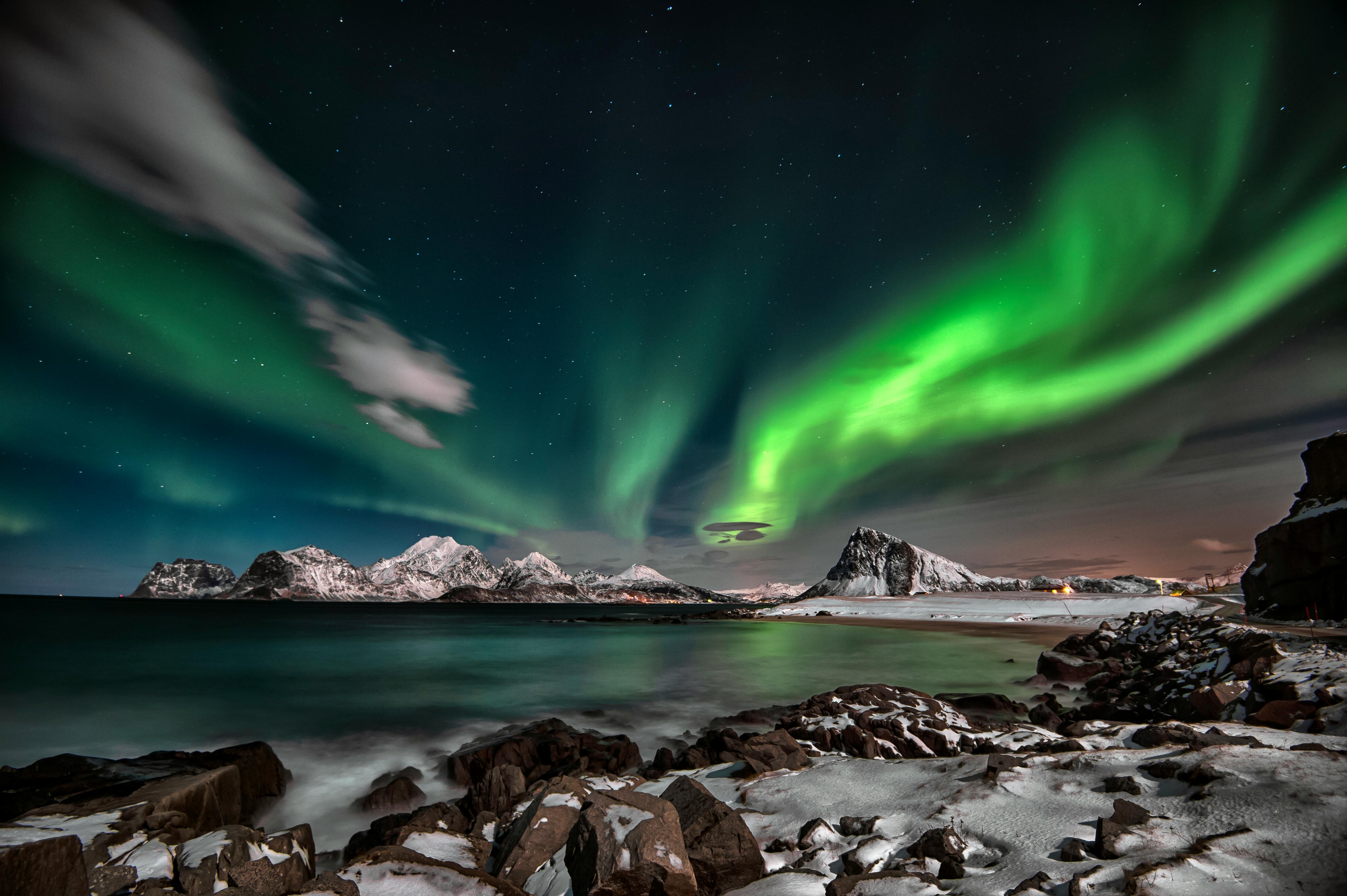 Photo Gratuite De Arctique Arrière Plan Aurore