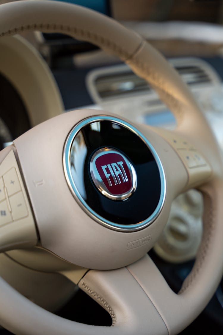 Car Logo On A Steering Wheel 