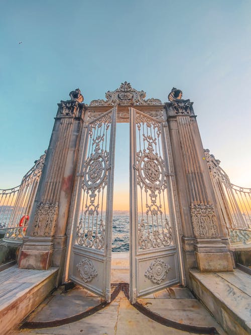 Ornamented Gate in Dolmabahce Palace in Istanbul
