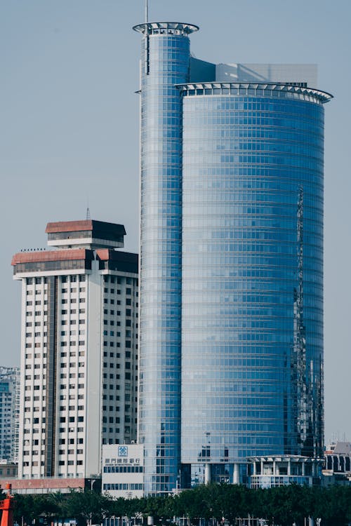 Foto profissional grátis de arquitetura contemporânea, arranha-céus, banco internacional de xiamen