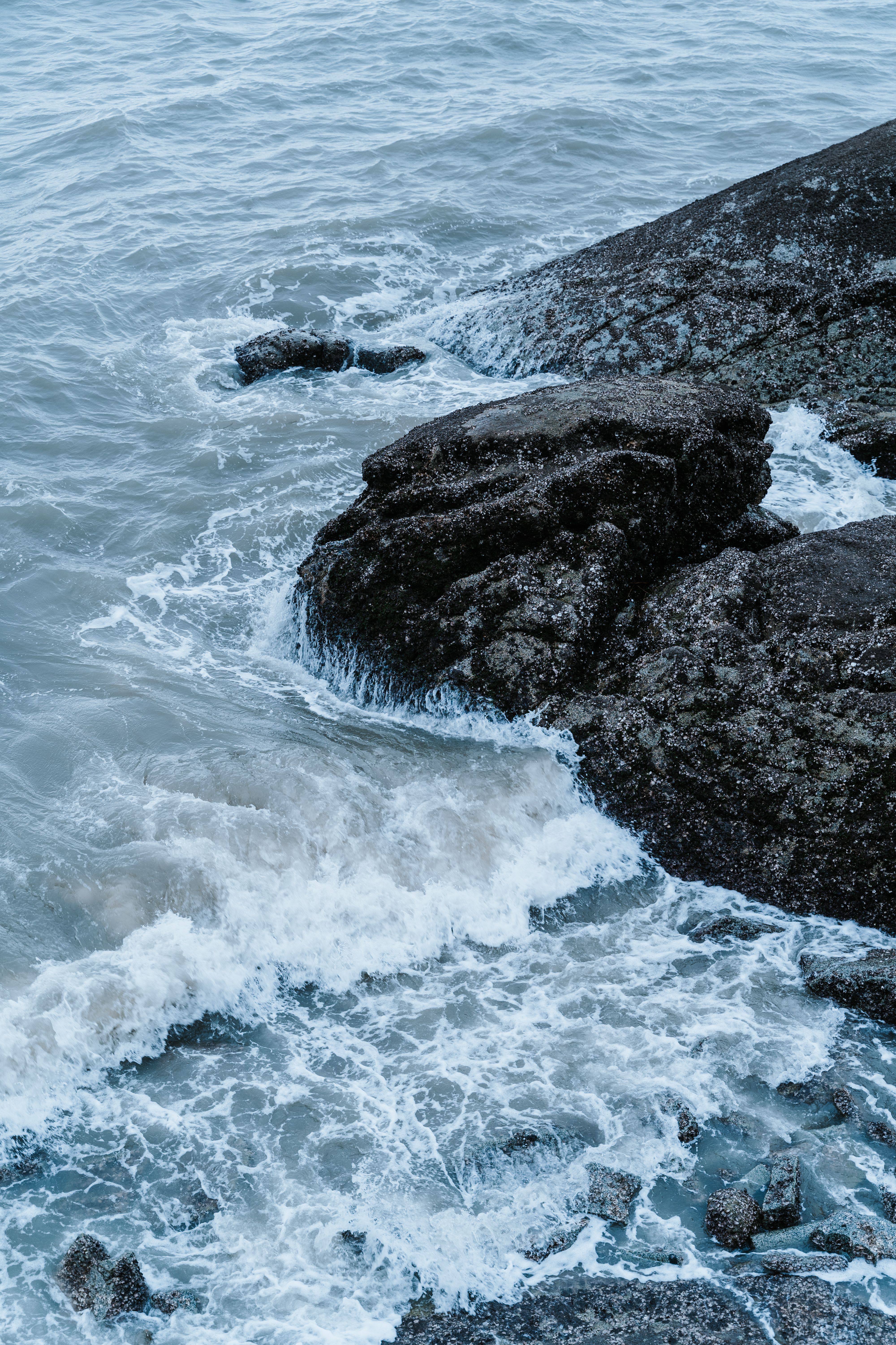 Sea Wave Splashing on Rocks on Beach · Free Stock Photo