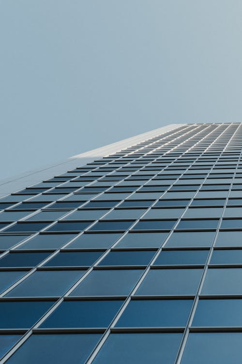 Facade of a Modern Skyscraper in City 